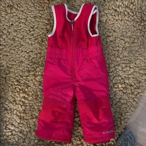 Columbia Kids bright pink bib snowpants